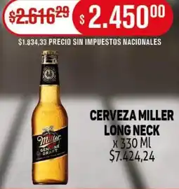 Makro Miller long neck cerveza oferta