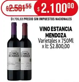 Makro Estancia mendoza vino varietales oferta