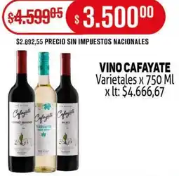 Makro Cafayate vino varietales oferta