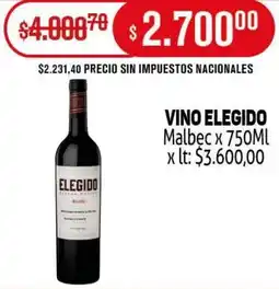 Makro Elegido malbec vino oferta
