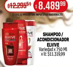 Makro Elvive shampoo / acondicionador variedad oferta