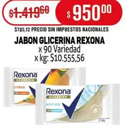 Makro Rexona jabon glicerina oferta