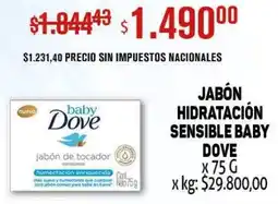 Makro Dove jabón hidratación sensible baby oferta