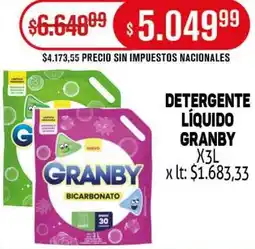 Makro Granby detergente líquido oferta