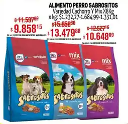 Makro Sabrositos alimento perro variedad cachorro y mix oferta