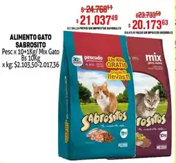 Makro Sabrosito alimento gato oferta