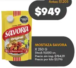 Supermercados Tadicor Savora mostaza oferta