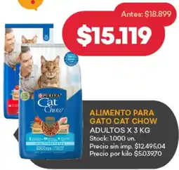 Supermercados Tadicor Cat chow alimento para gato adultos oferta
