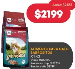 Supermercados Tadicor Sabrositos alimento para gato oferta