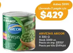 Supermercados Tadicor Arcor arvejas oferta