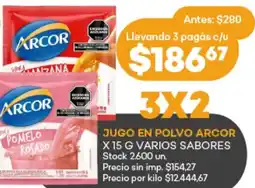 Supermercados Tadicor Arcor jugo en polvo varios sabores oferta
