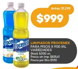 Supermercados Tadicor Limpiador procenex para pisos variedades oferta