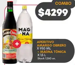 Supermercados Tadicor Aperitivo amargo obrero + magna tónica oferta