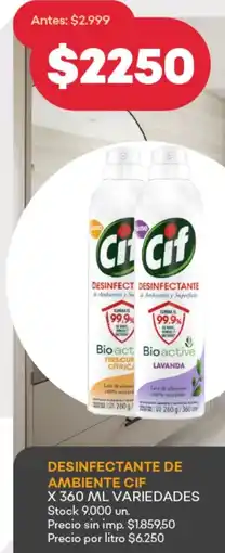 Supermercados Tadicor Cif desinfectante de ambiente variedades oferta