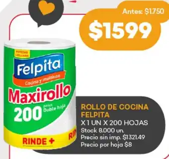 Supermercados Tadicor Felpita rollo de cocina oferta