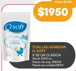 Supermercados Tadicor Q-soft toallas húmedas clásica oferta