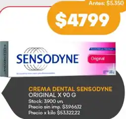 Supermercados Tadicor Sensodyne crema dental original oferta
