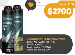 Supermercados Tadicor Rexona desodorante men variedades oferta