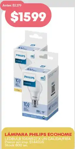 Supermercados Tadicor Philips lámpara ecohome ledbulb oferta