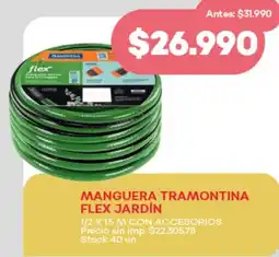 Supermercados Tadicor Flex jardín manguera tramontina oferta