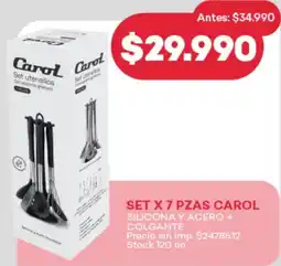 Supermercados Tadicor Carol silicona y acero + colgante oferta