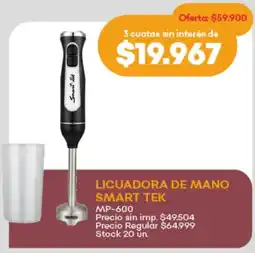 Supermercados Tadicor Smart tek licuadora de mano oferta