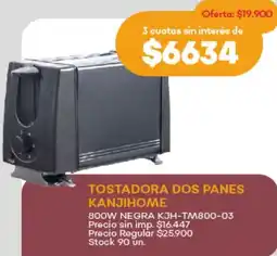 Supermercados Tadicor Kanjihome tostadora dos panes oferta