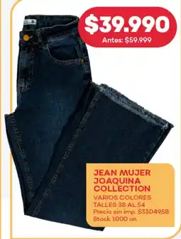 Supermercados Tadicor Jean mujer joaquina collection varios colores oferta