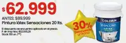 Punto Mayorista Pintura látex sensaciones oferta