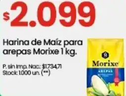 Punto Mayorista Morixe harina de maíz para arepas oferta