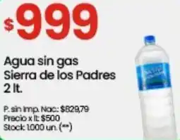 Punto Mayorista Sierra de los padres agua sin gas oferta
