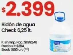 Punto Mayorista Check bidón de agua oferta