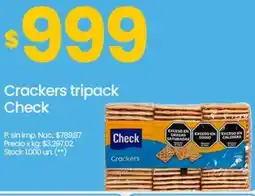Punto Mayorista Check crackers tripack oferta