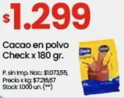 Punto Mayorista Check cacao en polvo oferta