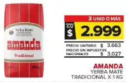 Carrefour Maxi Amanda yerba mate tradicional oferta
