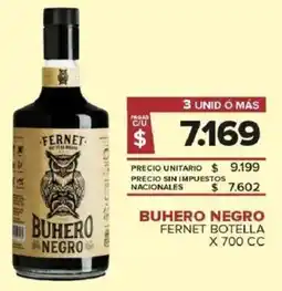 Carrefour Maxi Buhero negro fernet botella oferta