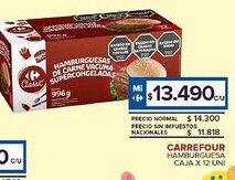 Carrefour Maxi Carrefour hamburguesa caja oferta