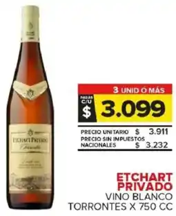 Carrefour Maxi Etchart privado vino blanco torrontes oferta