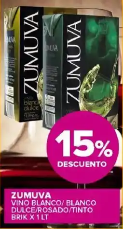 Carrefour Maxi Zumuva vino blanco/ blanco dulce/rosado/tinto brik oferta