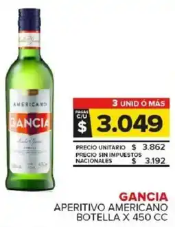Carrefour Maxi Gancia aperitivo americano botella oferta