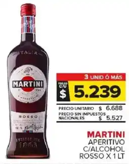 Carrefour Maxi Martini aperitivo c/alcohol rosso oferta