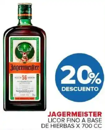 Carrefour Maxi Jagermeister licor fino a base de hierbas oferta