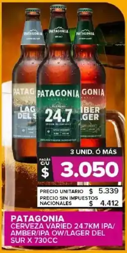 Carrefour Maxi Patagonia cerveza varied oferta
