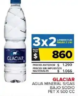 Carrefour Maxi Glaciar agua mineral s/gas bajo sodio pet oferta