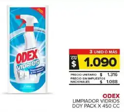 Carrefour Maxi Odex limpiador vidrios doy pack oferta