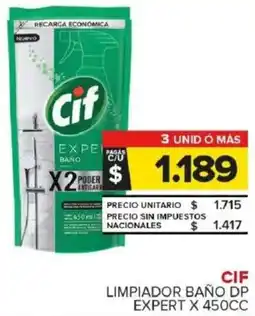 Carrefour Maxi Cif limpiador baño dp expert oferta