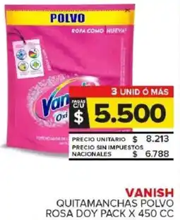 Carrefour Maxi Vanish quitamanchas polvo rosa doy pack oferta