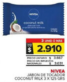 Carrefour Maxi Nivea jabon de tocador coconut milk oferta