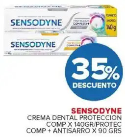 Carrefour Maxi Sensodyne crema dental proteccion comp x 140gr/protec comp + antisarro oferta