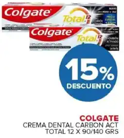 Carrefour Maxi Colgate crema dental carbon act total oferta